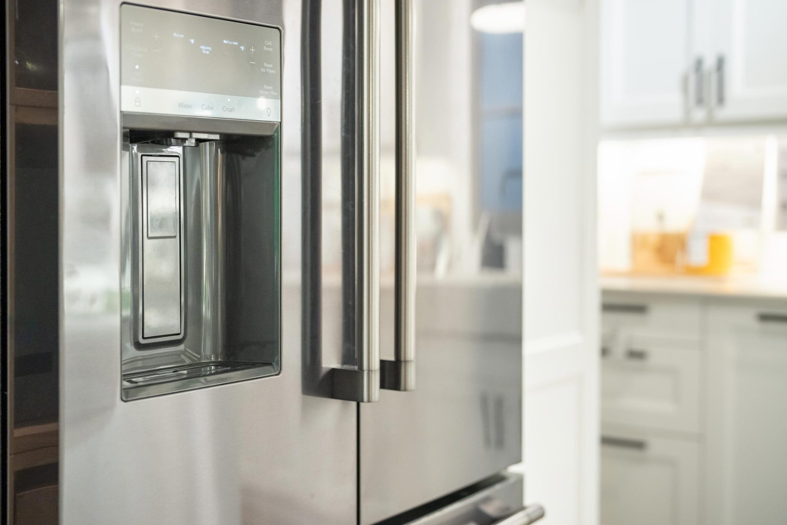 New name-brand appliances lined up at 82 Outlet in Indianola, Mississippi